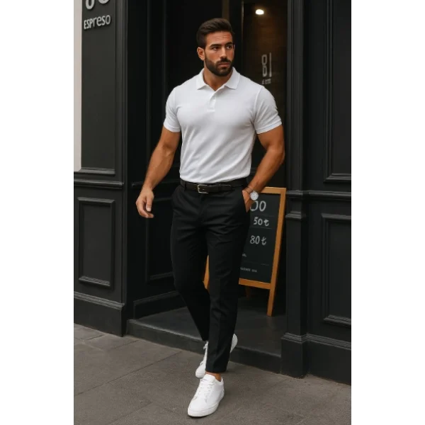 Erkek Düz Kesim Bilek Boy Kumaş Pantolon