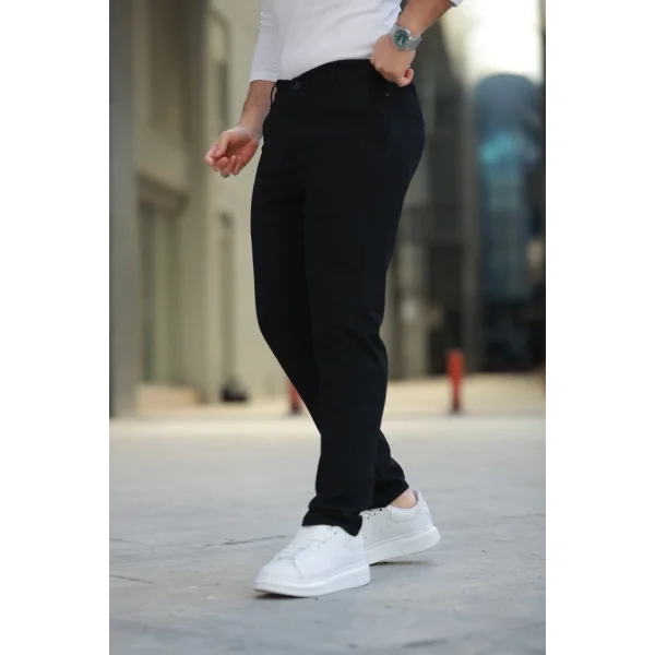 Erkek Düz Kesim Bilek Boy Kumaş Pantolon