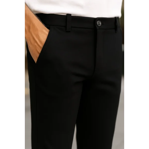 Erkek Düz Kesim Bilek Boy Kumaş Pantolon