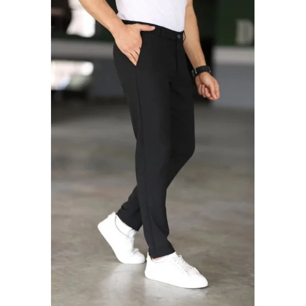 Erkek Düz Kesim Bilek Boy Kumaş Pantolon