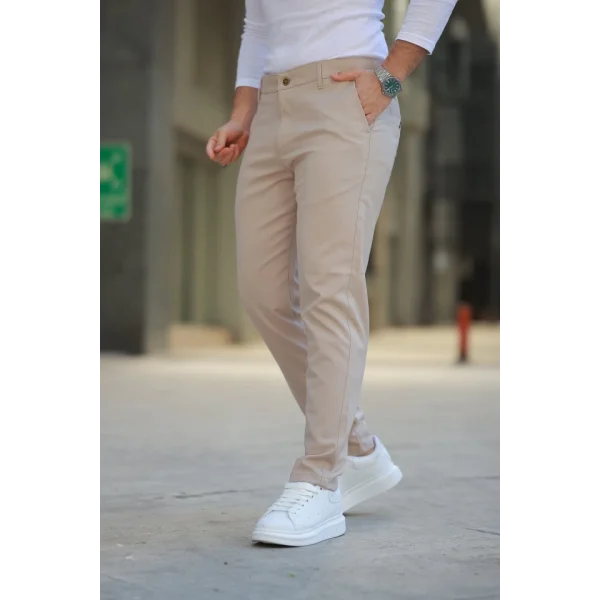 Erkek Düz Kesim Bilek Boy Kumaş Pantolon