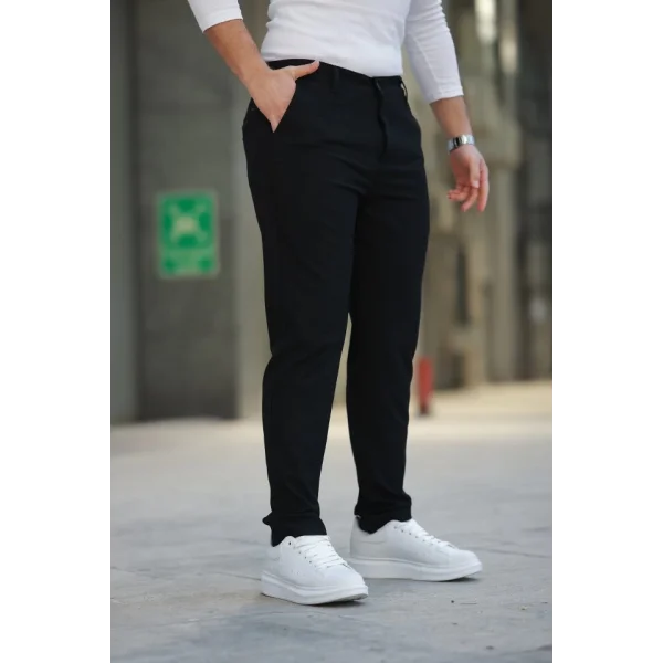 Erkek Düz Kesim Bilek Boy Kumaş Pantolon