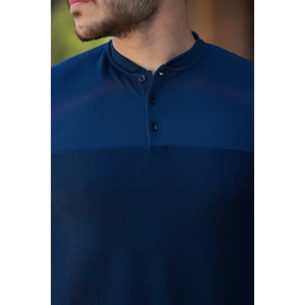 Erkek Hakim Yakalı Kısa Kollu Pamuklu T-shirt