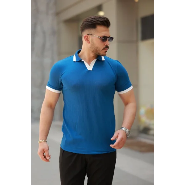 Erkek Hemşire Yaka Kısa Kollu Tişört