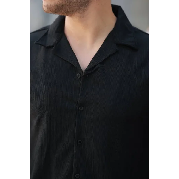 Erkek Kadife Dokulu Uzun Kollu Gömlek