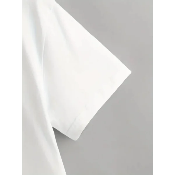 Erkek Kısa Kollu Bisiklet Yaka Baskılı Süprem Bluz