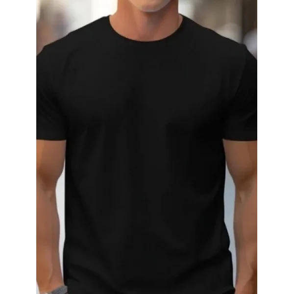 Erkek Kısa Kollu Bisiklet Yaka Iki Iplik Bluz