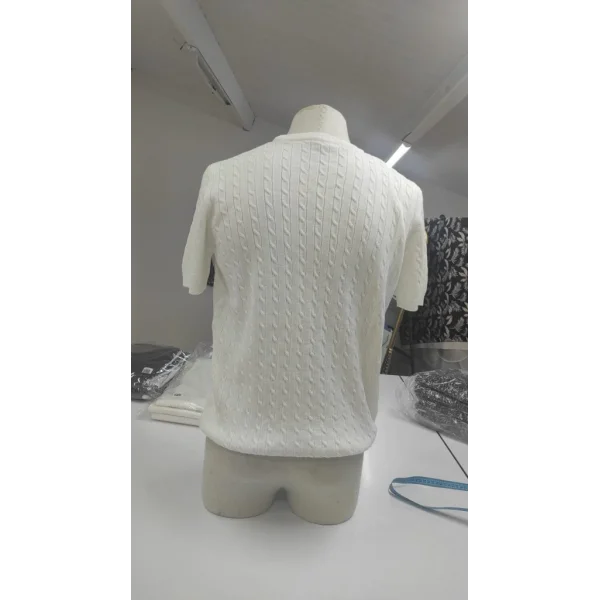 Erkek Kısa Kollu Bisiklet Yaka Triko Bluz