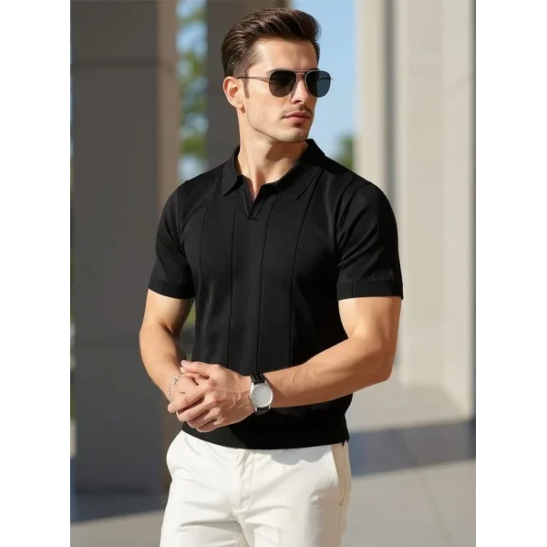 Erkek Kısa Kollu Polo Yakalı Triko Tshirt