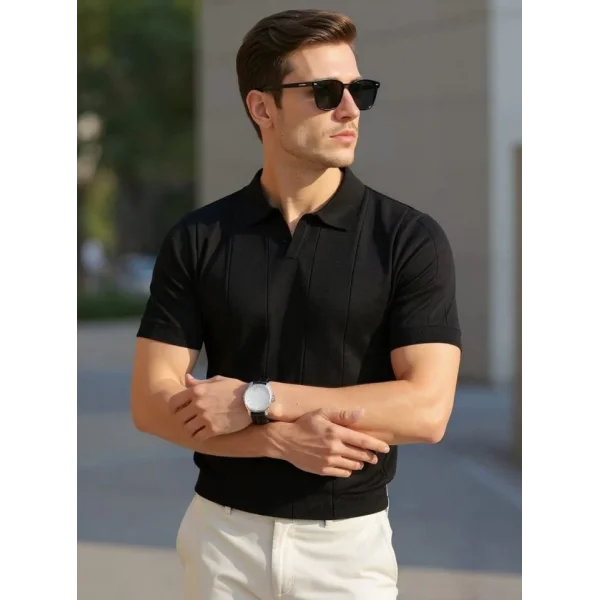 Erkek Kısa Kollu Polo Yakalı Triko Tshirt