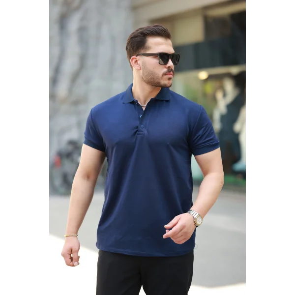 Erkek Kısa Kollu Yakalı Viskon Iki Iplik Erkek Bluz