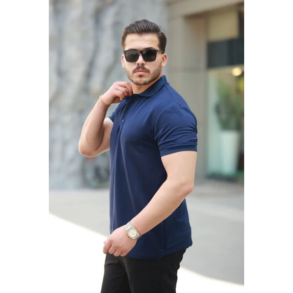 Erkek Kısa Kollu Yakalı Viskon Iki Iplik Erkek Bluz