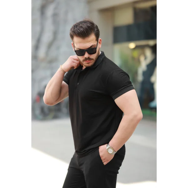 Erkek Kısa Kollu Yakalı Viskon Iki Iplik Erkek Bluz