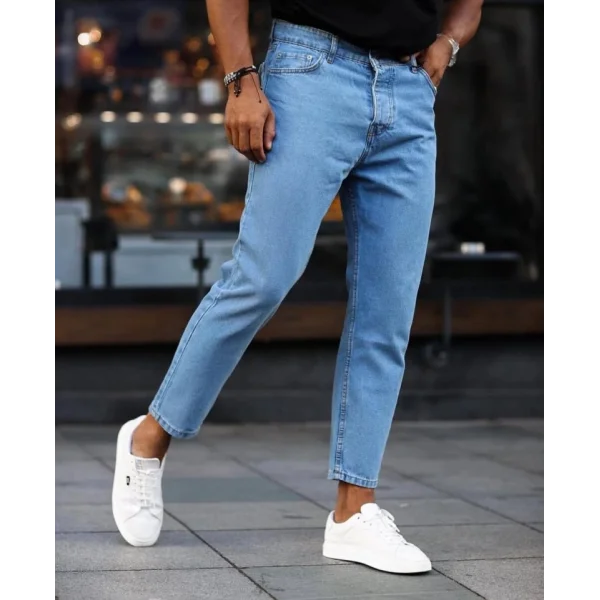 Erkek Mavi Mom Jean