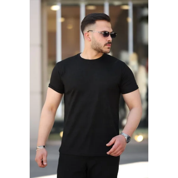 Erkek Mini Jakarlı Kısa Kollu T-shirt