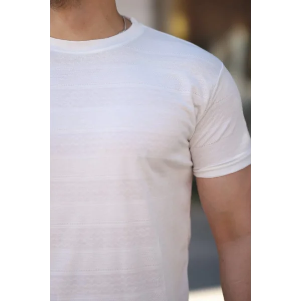 Erkek Mini Jakarlı Kısa Kollu T-shirt