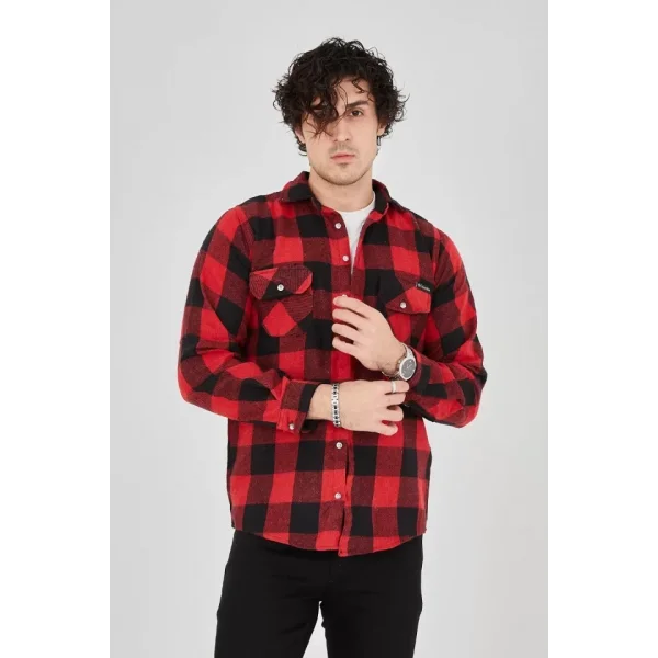 Erkek Oduncu Gömlek - Kırmızı