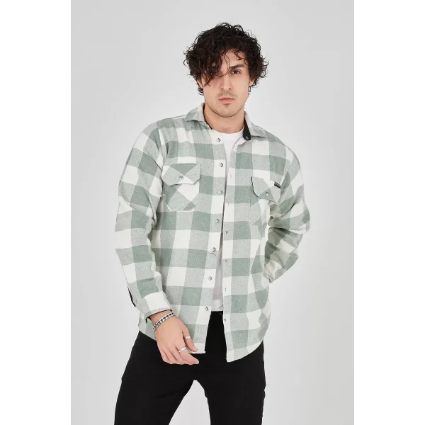 Erkek Oduncu Gömlek - Yeşil