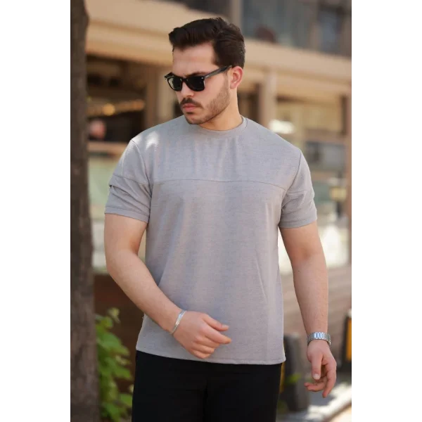 Erkek Oversize Bisiklet Yaka Kısa Kollu T-shirt