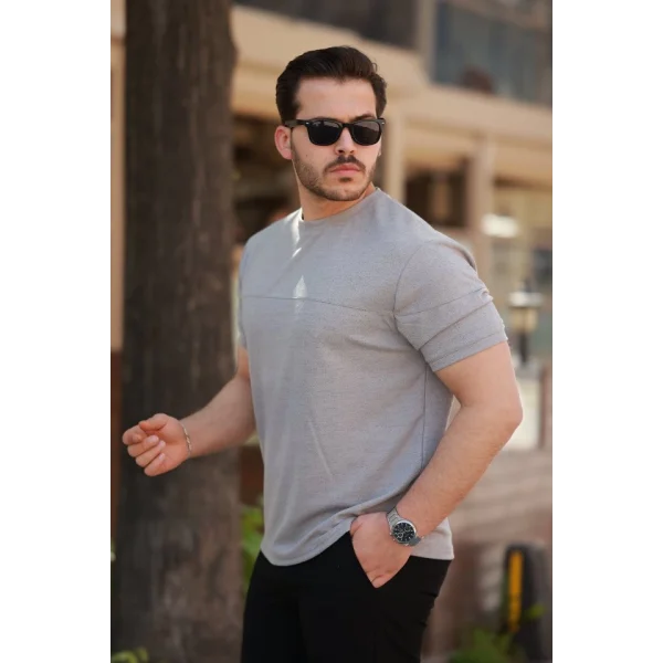 Erkek Oversize Bisiklet Yaka Kısa Kollu T-shirt