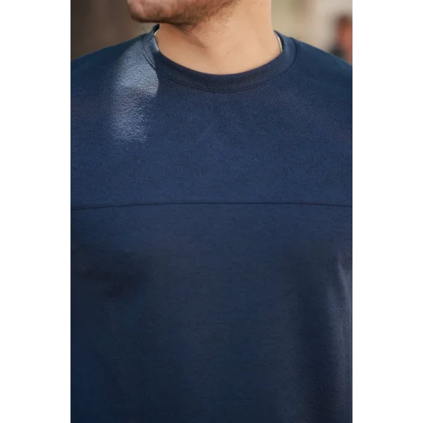 Erkek Oversize Bisiklet Yaka Kısa Kollu T-shirt