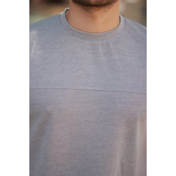 Erkek Oversize Bisiklet Yaka Kısa Kollu T-shirt