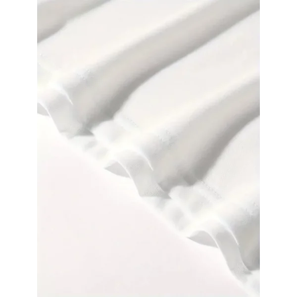 Erkek OversizeGrafik Tişört CAMPBRASTCOOPERATION Kalın Yazı Bisiklet Yaka, Kısa Kol, Kalın Mor ve Siyah Desenli Yazlık Sokak Kıyafeti - Beyaz