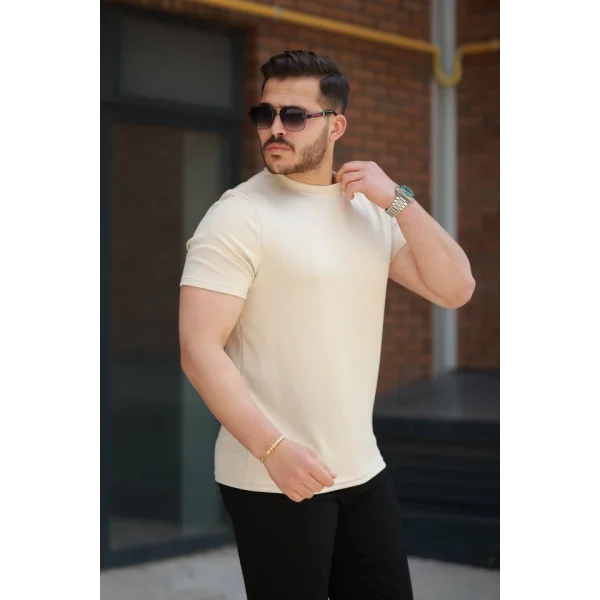 Erkek Oysho Kumaş Basic Kısa Kollu Tişört