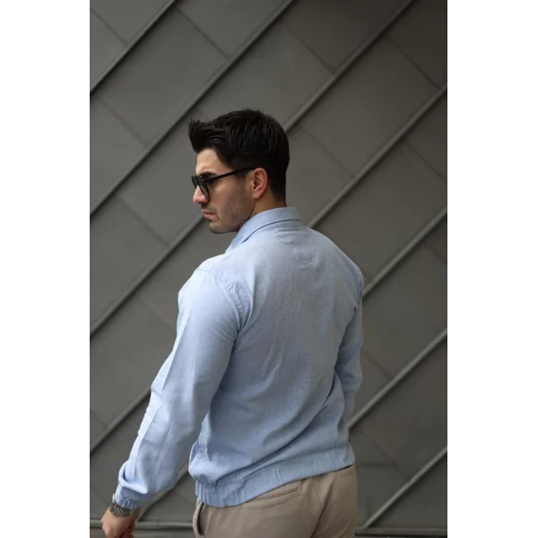 Erkek Pamuklu Keten Kumaş Ceket