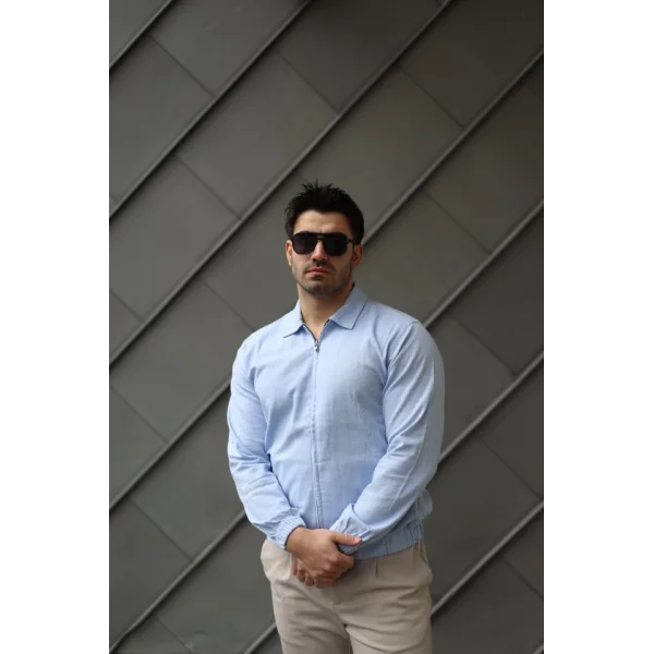 Erkek Pamuklu Keten Kumaş Ceket