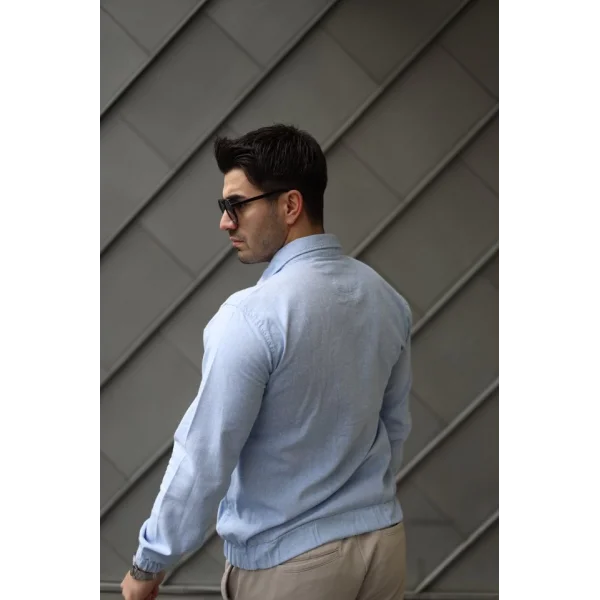 Erkek Pamuklu Keten Kumaş Ceket