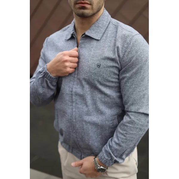 Erkek Pamuklu Keten Kumaş Ceket