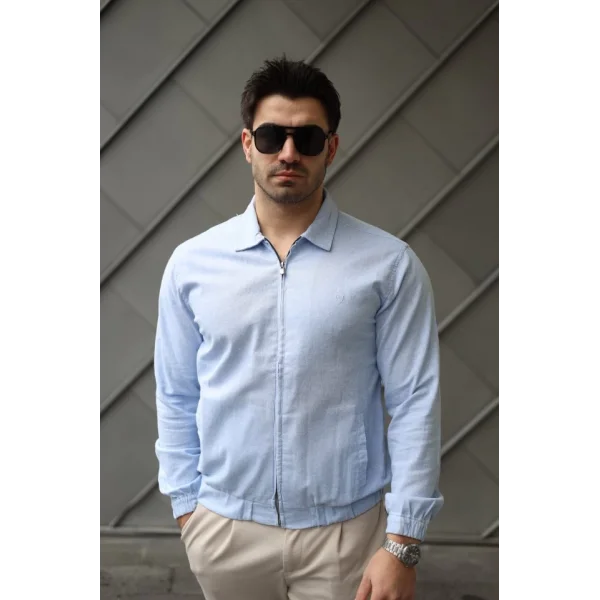 Erkek Pamuklu Keten Kumaş Ceket