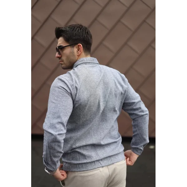 Erkek Pamuklu Keten Kumaş Ceket