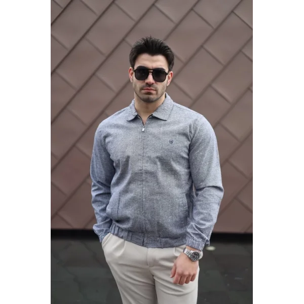 Erkek Pamuklu Keten Kumaş Ceket