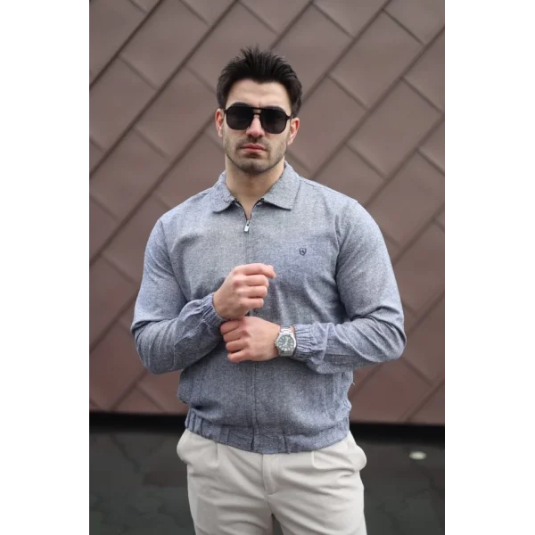 Erkek Pamuklu Keten Kumaş Ceket