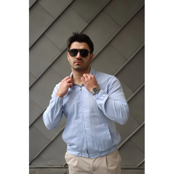 Erkek Pamuklu Keten Kumaş Ceket