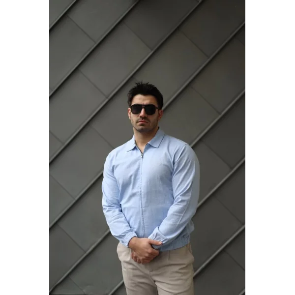 Erkek Pamuklu Keten Kumaş Ceket