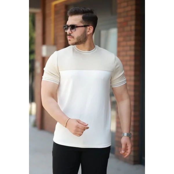 Erkek Parçalı Renk Oysho Kumaş Kısa Kollu Tişört