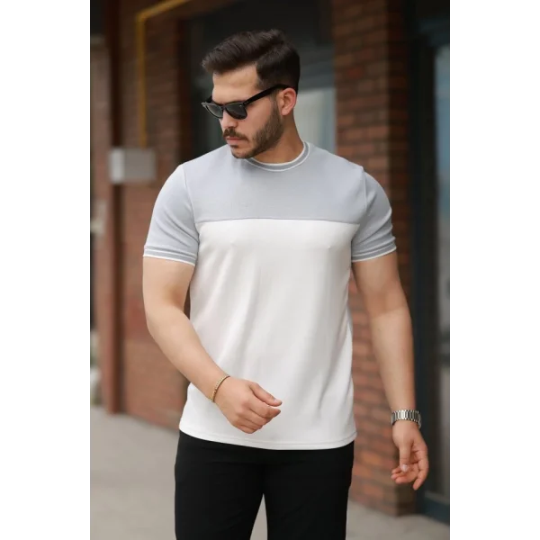 Erkek Parçalı Renk Oysho Kumaş Kısa Kollu Tişört