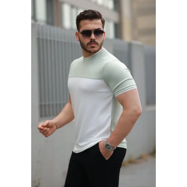 Erkek Parçalı Renk Oysho Kumaş Kısa Kollu Tişört