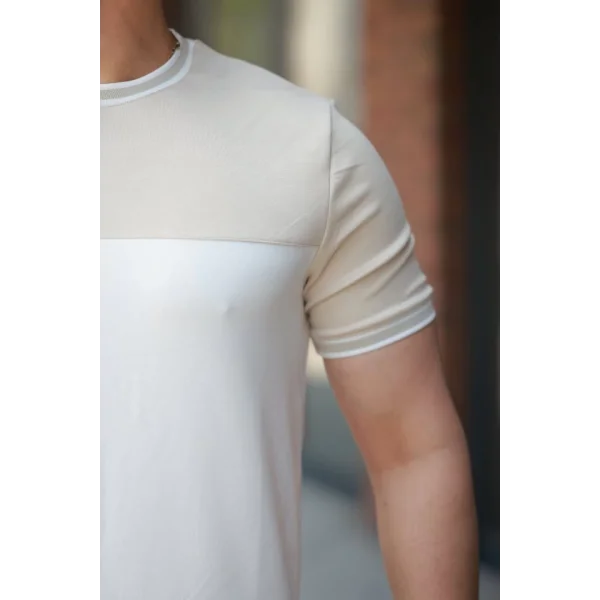 Erkek Parçalı Renk Oysho Kumaş Kısa Kollu Tişört