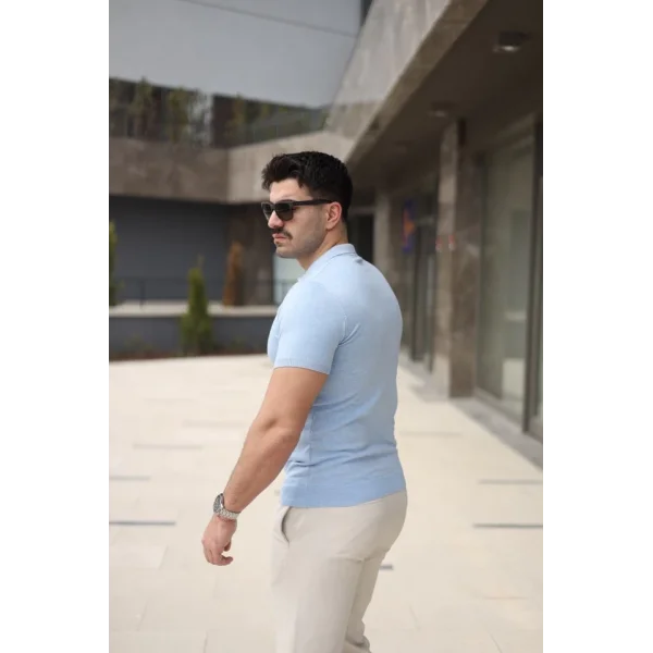 Erkek Polo Yaka Fermuar Detaylı Tişört