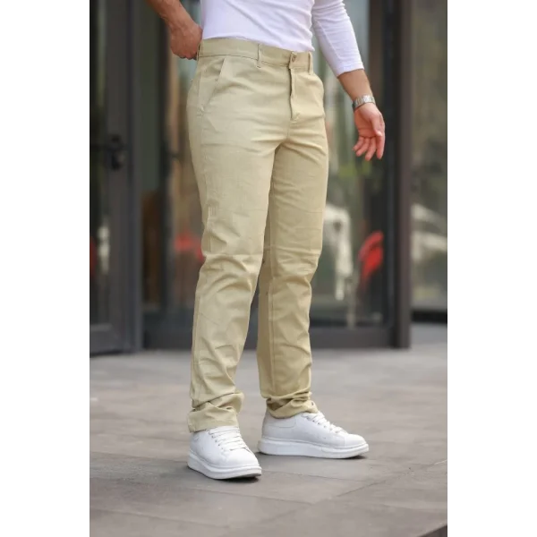 Erkek Rahat Keten Pantolon