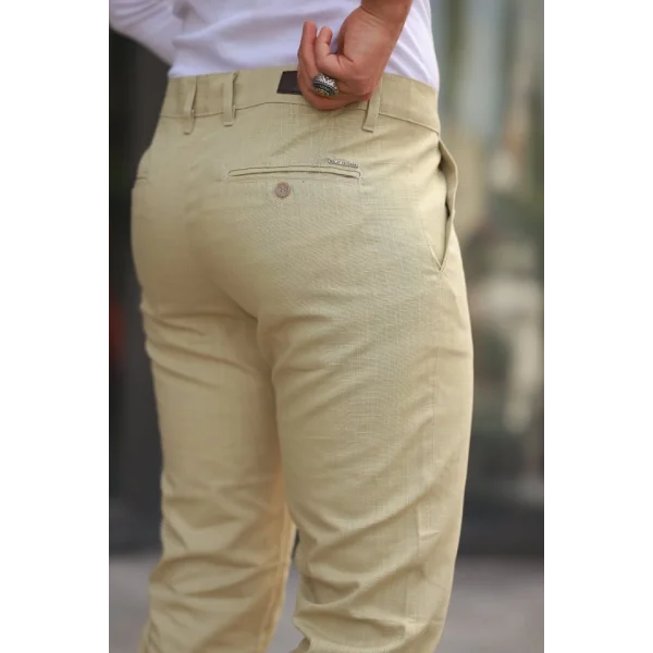 Erkek Rahat Keten Pantolon