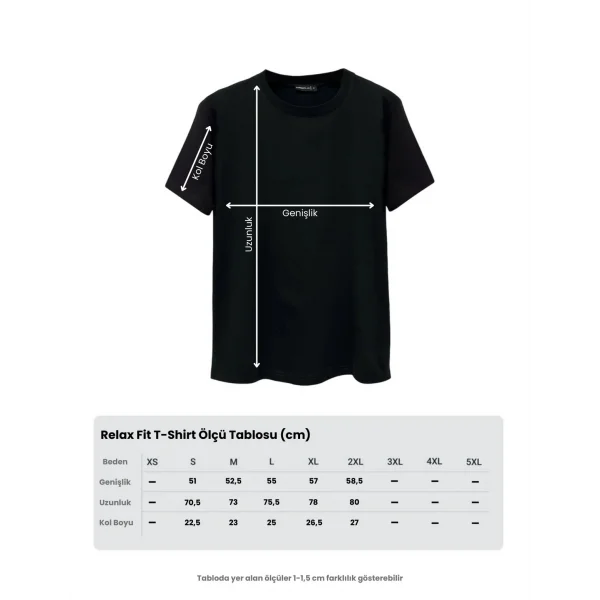 Erkek Relax Fit Bisiklet Yaka %100 Pamuk Rahat Kesim Basic Tişört