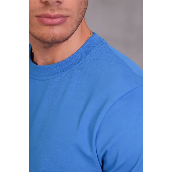 Erkek Relax Fit Bisiklet Yaka %100 Pamuk Rahat Kesim Basic Tişört