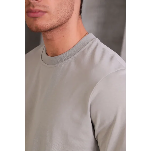 Erkek Relax Fit Bisiklet Yaka %100 Pamuk Rahat Kesim Basic Tişört