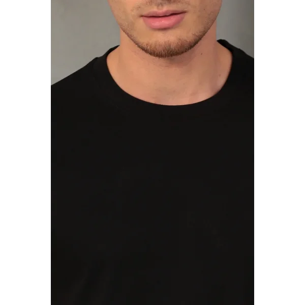 Erkek Slim Fit Bisiklet Yaka %100 Pamuk Dar Kesim Basic Tişört