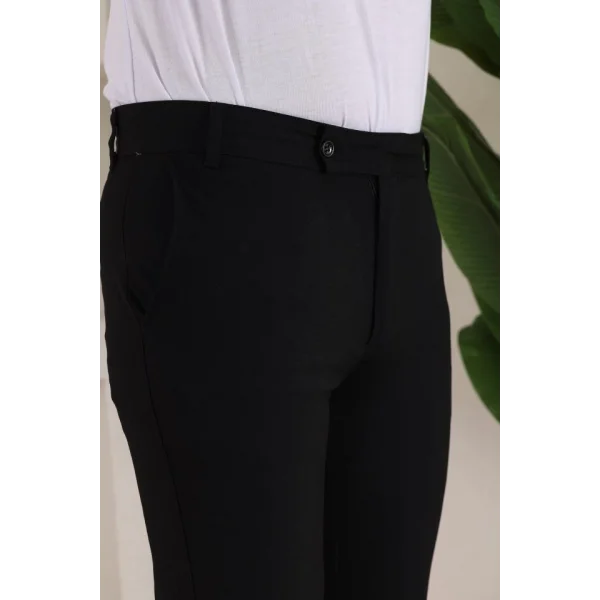 Erkek Slim Fit Likralı Bilek Boy Kumaş Pantolon